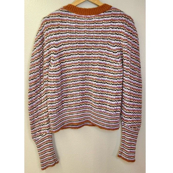 A.L.C. Samara Wool Alpaca Blend Striped Multicolor Sweater - Picture 5 of 12